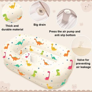 Baignoire gonflable pour bébé, pliable, imprimé dinosaure, pour enfants en bas âge - Product Image 6