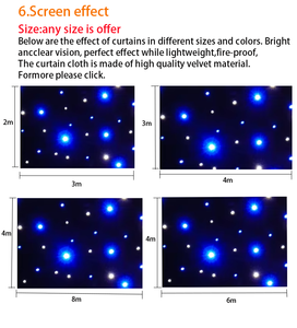 Hot Kích thước 3m <span class=keywords><strong>x</strong></span> <span class=keywords><strong>2m</strong></span>, <span class=keywords><strong>4M</strong></span> x3m trắng sân khấu <span class=keywords><strong>Backdrop</strong></span> <span class=keywords><strong>Led</strong></span> Sao vải <span class=keywords><strong>Led</strong></span> Sao Rèm cho trang trí đám cưới rèm - Product Image 5