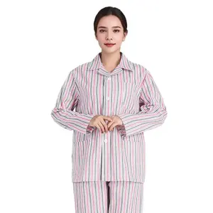 Camice Ospedaliero in Puro Cotone Due Pezzi con Maniche Lunghe e Pantaloni, Facile da Indossare e Togliere - Product Image 5