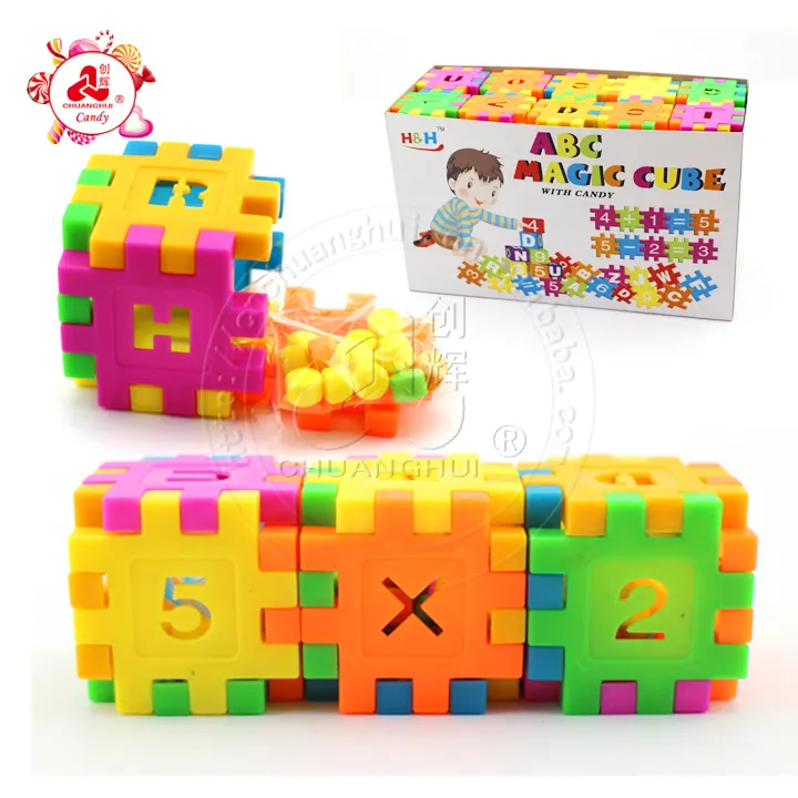 ABC Magic Cube / Education Toys Building Block With Candy