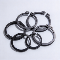 Industrial External Shaft Retaining Ring Gourd Shaped 65Mn Steel Snap Circlip With Black Oxide Coating for Shaft Positioning