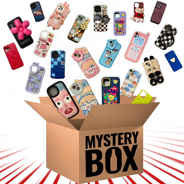 Phone case Mystery Box Non-repetitive Designs Lucky Cute Cartoon Silicone Imitation Shockproof Waterproof Luxury Anti-scratch