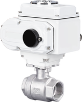 Vanne à boisseau sphérique électrique en acier inoxydable 304 DN15-DN50 24VDC pour le contrôle de l'eau, vente chaude usine, certifiée OEM ISO9001/CE