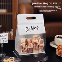 Sac en plastique blanc de qualité alimentaire avec fermeture éclair auto-scellante pour pain, snacks, bonbons et pâtisseries