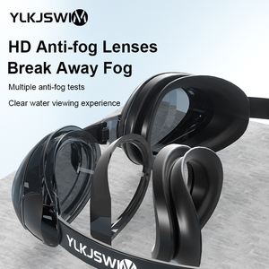 משקפי שחייה מקצועיים YL32 עם פטנט, ראייה HD, הגנה מפני אדים, הגנה מפני קרינת UV, 3 גשרים לאף, אטימה מפני דליפות מסיליקון, לתחרויות - Product Image 3