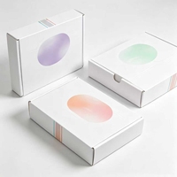 Boîtes d'expédition pliables personnalisées haut de gamme avec impression dégradée à ondulations blanches, vente en gros, emballage cadeau en carton ondulé