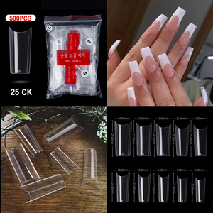 500 autocollants pour ongles à bordure française, couverture complète ou partielle, décorations pour faux ongles pour doigts - Product Image 1