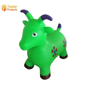 PVC atlama hayvan oyuncak at hazne koyun buncing hayvan oyuncaklar çocuklar için