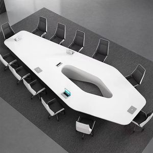 Mesa de Conferencia Ekintop 4200*2200*750mm con Caja de Conexiones, Muebles para Sala de Reuniones - Product Image 3