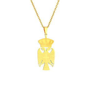 Nuevas llegadas collar de acero inoxidable República de <span class=keywords><strong>Serbia</strong></span> mapa águila colgante collar - Product Image 2