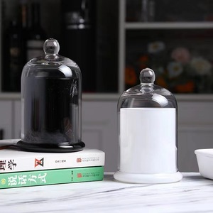 Оптовая продажа, уникальный дизайн, прозрачная стеклянная банка для свечей, купол в форме колокола, на заказ, термостойкая пустая подставка для свечей, украшение дома - Product Image 5