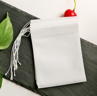 Sacs à thé en papier de fibre de maïs PLA compostable, design moderne, blanc, 20-30g, en rouleau, en stock