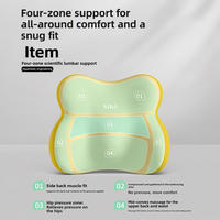 Coussin de soutien lombaire et appui-tête de voiture en mousse à mémoire de forme, avec massage et ventilation, style sport, protection taille, cou et épaules, ajustement universel pour van