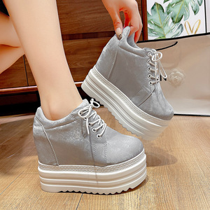 Nouvelle Collection Automne – Ballerines compensées à lacets pour femme, semelle épaisse, plateforme tendance, grandes tailles, chaussures basses à la cheville - Product Image 2