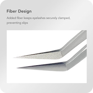 DIYDAY Toptan Yüksek Kaliteli Gümüş Paslanmaz Çelik Fiber Uçlu Mükemmel Kavramalı Hacimli Kirpik Uzatma Cımbızları - Product Image 4