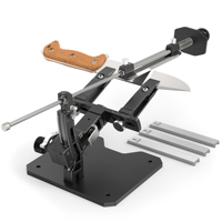 Kit de système d'affûtage de couteaux professionnel guidé avec 3 plaques en aluminium et 3 pierres diamantées (320) #   800 #   2000 # Outil de cuisine