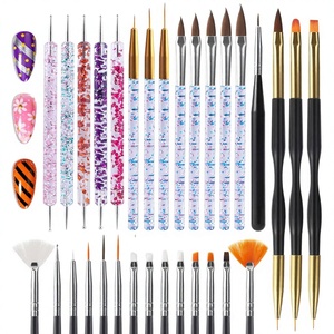 Artdone - Juego de 31 Herramientas para Decoración de <span class=keywords><strong>Uñas</strong></span> con Pinceles para Puntear, Eliminar Polvo y Dibujar con Gel - Product Image 1