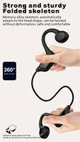 Casque à conduction osseuse personnalisé U9, prise en charge de la mémoire 8 Go, mode Bluetooth et MP3, étanche IPX7, pour le sport en plein air et le cyclisme