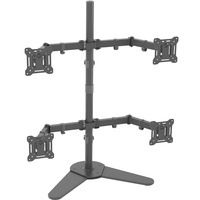 Support de bras LCD économique articulé pour quadruple moniteur support de moniteur de bureau
