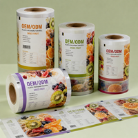 Film d'emballage alimentaire imprimé sur mesure, film plastique laminé BOPP flexible pour sachets de snacks et biscuits