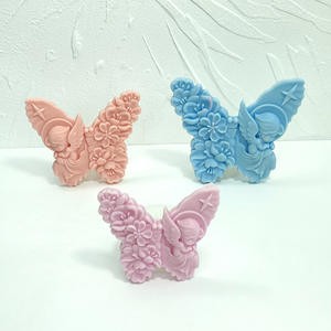 Fleur <span class=keywords><strong>Ange</strong></span> Bougie Parfumée Moule 2D Fleur <span class=keywords><strong>Ange</strong></span> diffuseur Pierre Goutte En Plastique Décoration Plâtre Silicone Moule - Product Image 1