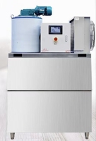 Machine à glace en flocons industrielle pour compresseur 10T-30T, machine à glace en flocons à base d'eau de mer pour marché de la pêche et des fruits de mer