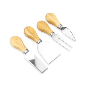 <span class=keywords><strong>Petite</strong></span> <span class=keywords><strong>planche</strong></span> à fromage ronde <span class=keywords><strong>en</strong></span> <span class=keywords><strong>bois</strong></span> de chêne avec couteaux <span class=keywords><strong>en</strong></span> acier inoxydable 3/4 - Product Image 4