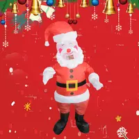 Festival lustige Erwachsenen größe Weihnachten Weihnachts mann Anzug aufgeblasen Döbel Anzug Kostüm Weihnachts mann Cosplay Kostüme für Erwachsene