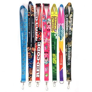 Wholesale High Quality Safety Breakaway Metal <b>Clip</b> Rope Roll Polyester Lanyard Webbing Free Design with logo - Product Image 3