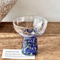 Lelyi Ins Tasse à café glacé américaine en verre craquelé au design créatif, de grande valeur esthétique et raffinée