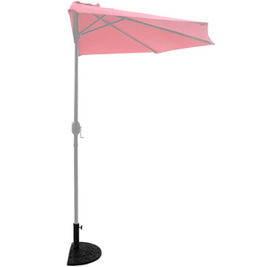 Outdoor Half Round <strong>Concrete</strong> <strong>Parasol</strong> Stand <strong>for</strong> 38/48 mm Umbrella Resin Black Patio Half Umbrellas <strong>Bases</strong> - Product Image 1