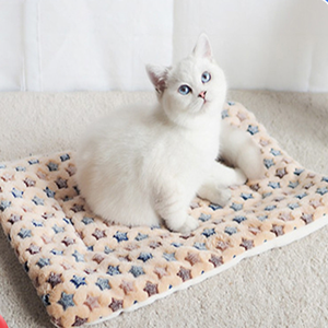 <strong>Dog</strong> <strong>Bed</strong> Thickened Mat Pet Cat Soft Fleece Pad <strong>Blanket</strong> Mat Cushion Home Washable Rug Keep Warm Pet Supplies - Product Image 1