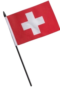 ผ้าโพลีเอสเตอร์พิมพ์ลายคุณภาพสูง ธงมือถือขนาดเล็ก 30x45 ซม. สำหรับแคมเปญสวิตเซอร์แลนด์ แบบกำหนดเองได้ - Product Image 3