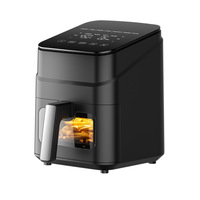 Friteuse à air électronique 4L d'origine d'usine 100V-240V matière plastique de forme carrée à commande numérique pour usage domestique