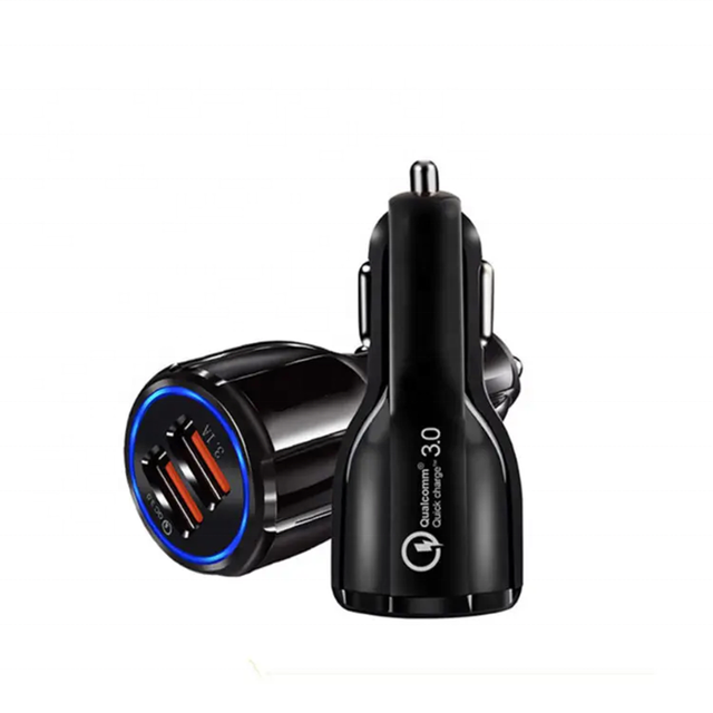 QC3.0 Double 2 USB Port Car Charger Adapter 3.1A Portable Fast Charge Quick Charge 3.0 Mobile Phone Car Charger Dual USB