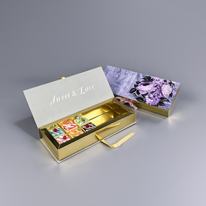Customized Closure Ribbon Handle Logo Printing for Dessert Packaging Gift Box - Product Image 2