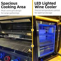 Articles de cuisine en Chine Mobilier d'extérieur Grils de barbecue à gaz en acier inoxydable Armoire de cuisine préfabriquée en plein air