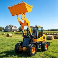Loader Terlaris Euro 5 CE EPA Mesin Pemadat Tanah Bertenaga Kuat 4x4 Wheel Loader Pertanian Mini Hidrolik Diesel Wheel Loader
