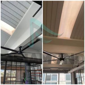 Ventilateur de plafond HVLS vintage de qualité aéronautique, anti-chute, 4,3 m 5 m, avec contrôleur mural, idéal pour les salles d'exposition et les arènes intérieures – Vente directe usine - Product Image 3