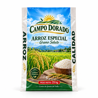 Sacs tissés en PP laminés BOPP avec impression couleur personnalisée, impression flexo, sacs de 25 kg, sacs personnalisés pour le riz, sacs d'emballage pour le riz