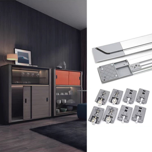 ชุดอุปกรณ์อาบน้ำอลูมิเนียมพลาสติกสำหรับห้องน้ำในร่มแบบผลักเปิด<span class=keywords><strong>ตู้</strong></span>ระบบสำนักงานล้อลูกกลิ้งแบบลูกกลิ้ง - Product Image 1