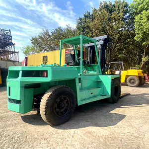 Hot Sales Trade Fairs Top Condition <b>Used</b> Japan Mitsubishi FD120 12 Ton Diesel Forklift Manual AWD Rough Terrain Solid Tires Two - Product Image 1