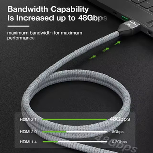 Câble <span class=keywords><strong>HDMI</strong></span> ULT-unite Chine en gros haute vitesse 1 mètre 2 mètres 3 mètres ultra flexible <span class=keywords><strong>certifié</strong></span> <span class=keywords><strong>premium</strong></span> 8K 1 mètre - Product Image 3