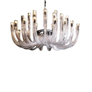 PM estilo europeo de lujo de <span class=keywords><strong>cristal</strong></span> Rod Chandelier Villa de moda transparente lámpara colgante creativo <span class=keywords><strong>estambre</strong></span> sala de estar Luz - Product Image 6