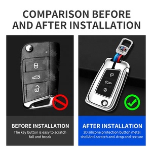 Nuevo DISEÑO DE TPU para llave de control remoto de coche, funda para VW Volkswagen Golf 7 MK7 Tiguan MK2 para Seat Ateca Leon <span class=keywords><strong>FR</strong></span> 2 <span class=keywords><strong>Ibiza</strong></span>, accesorio para automóvil - Product Image 3