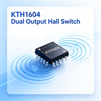 Interrupteur Hall unipolaire à double sortie haute sensibilité et faible consommation série CONNTEK KTH1604, 1,6-5,5 V, montage SMT, protection ESD 8 KV