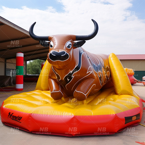 Toro Mecánico Inflable para Desafío de Equilibrio con Máquina Giratoria Loca para Entretenimiento Infantil - Product Image 5