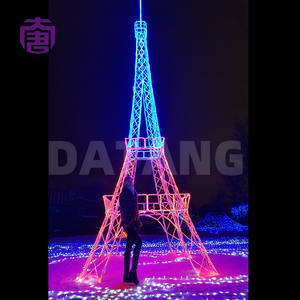 Decoraciones Navideñas de Torre Eiffel de Metal LED 3D Personalizadas con Certificación CE, Resistentes al Agua IP65, para Uso en Interiores y Exteriores - Product Image 3