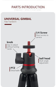 Trépied flexible d'enregistrement vidéo TikTok avec télécommande sans fil Mini trépied pour support de trépied réglable Android iPhone - Product Image 6