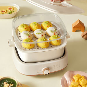 Pentola Elettrica Multifunzione con Cestello per Cottura a Vapore - Cuocitore Portatile da 6L, Riscaldamento Rapido per una Cottura a Vapore Salutare - Product Image 5